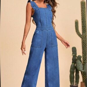 Women's Blue Denim Jumpsuit